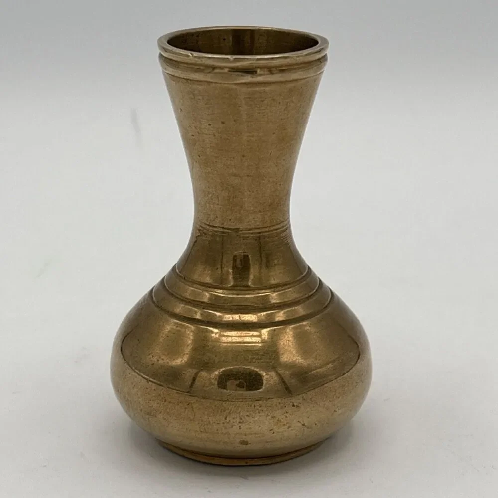 Vintage Miniature Brass Vase 3.2